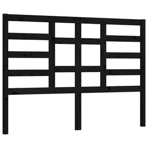 vidaXL Bed Headboard Black 156x4x104 cm Solid Wood Pine