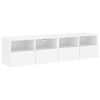 vidaXL TV Wall Cabinets 2 pcs White 60x30x30 cm Engineered Wood