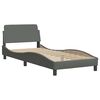 vidaXL Bed Frame "Dover" Dark Grey 90x190 cm Fabric