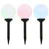 vidaXL Outdoor Solar Lamps 3 pcs LED Spherical 20 cm RGB