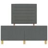 vidaXL Bed Frame with Headboard Dark Grey 137 x 190 cm Fabric