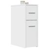 vidaXL Narrow Bathroom Cupboard with Wheels White Engineered Wood