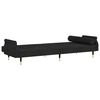 vidaXL Sofa Bed with Cushions Black Velvet