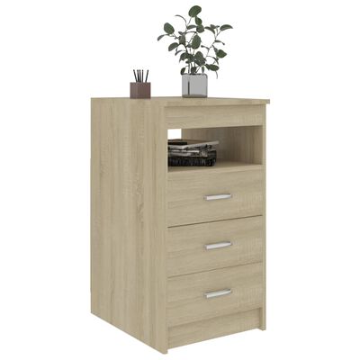 vidaXL Drawer Cabinet Sonoma Oak 40x50x76 cm Engineered Wood