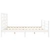 vidaXL Bed Frame without Mattress White Super King Size Solid Wood