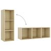 vidaXL 5 Piece TV Cabinet Set Sonoma Oak Engineered Wood