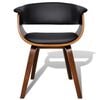Modern Artificial Leather Wood Dining Chair 4 pcs