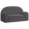 vidaXL Kids'Sofa Bed 2-Seater Anthracite Soft Plush