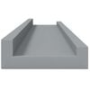 vidaXL Picture Frame Ledge Shelves 2 pcs Grey 60x9x3 cm MDF