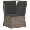 vidaXL 5 Piece Garden Lounge Set with Cushions Grey Poly Rattan
