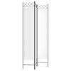 vidaXL 3-Panel Room Divider White 120x220 cm Fabric