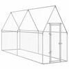vidaXL Chicken Cage Silver 400x100x190 cm Galvanised Steel