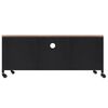 vidaXL TV Cabinet Black 110x30x43 cm Iron and Solid Wood Fir