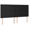 vidaXL Headboard Black 160x5x118/128 cm Faux Leather