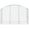 vidaXL Arched Gabion Basket 150x50x80/100 cm Galvanised Iron