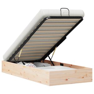 vidaXL Ottoman Bed Frame with Storage Natural 90 x 190 cm