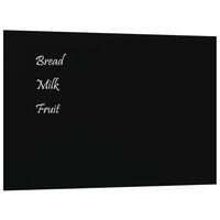 vidaXL Wall-mounted Magnetic Board Black 40x30 cm Tempered Glass