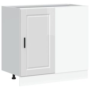 vidaXL Kitchen Base Cabinet "Porto" High Gloss White Engineered Wood