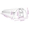 vidaXL Greenhouse with Steel Frame Green 42 m² 14x3x2 m