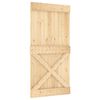 vidaXL Sliding Door with Hardware Set 100x210 cm Solid Wood Pine