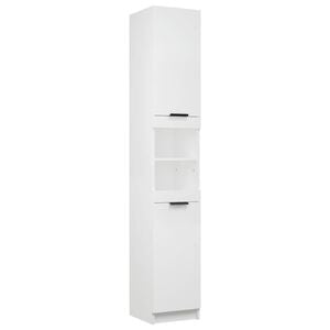 vidaXL Bathroom Cabinet | White | Engineered Wood | Tall | Bathroom Cabinet