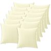 vidaXL Cushion with Pillow HEERLEN 12 pcs Cream Polyester