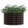 vidaXL Garden Raised Bed Brown 80 x 80 x 44 cm Steel
