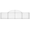 vidaXL Arched Gabion Baskets 12 pcs 200x30x40/60 cm Galvanised Iron