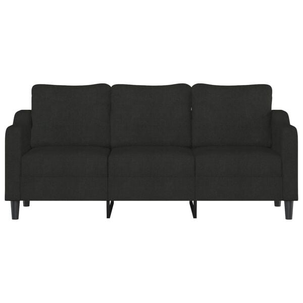 vidaXL 3-Seater Sofa Black 180 cm Fabric