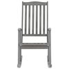 vidaXL Rocking Chair with Cushions Grey Solid Acacia Wood