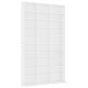 vidaXL CD Cabinet White 102x23x177,5 cm Engineered Wood