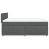 vidaXL Box Spring Bed with Mattress Dark Grey Double Fabric
