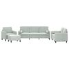 vidaXL 4 Piece Sofa Set with Pillows Light Grey Velvet