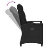 vidaXL Reclining Garden Chairs Black 56 x 60 x 112 cm