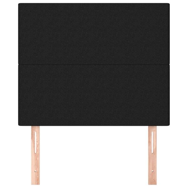 vidaXL Headboard Black 100x5x118/128 cm Fabric