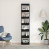 vidaXL Book Cabinet Black Oak 40 x 30 x 198 cm Engineered Wood