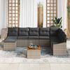vidaXL Garden Sofa Set 9 pcs Grey