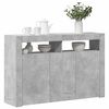 vidaXL Sideboard with LED Lights Concrete Grey 115.5x30x75 cm