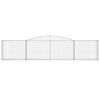 vidaXL Arched Gabion Baskets 9 pcs 400x30x80/100 cm Galvanised Iron