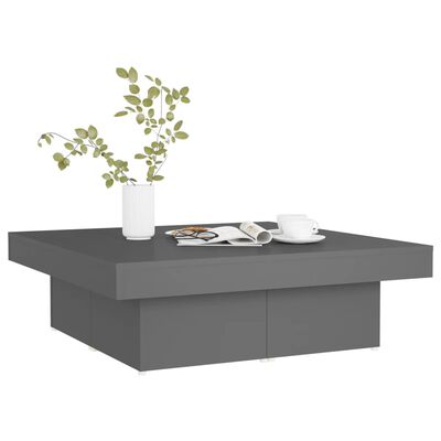 vidaXL Coffee Table Grey 90x90x28 cm Engineered Wood