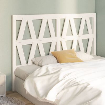 vidaXL Bed Headboard White 141x4x100 cm Solid Wood Pine