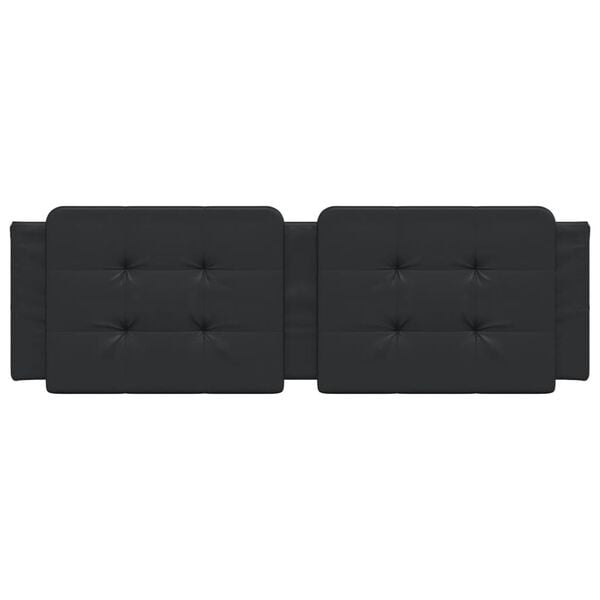 vidaXL Headboard Cushion "Zadar" Black 152 cm Queen Faux Leather