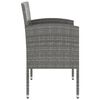 vidaXL 3 Piece Garden Dining Set Poly Rattan Anthracite