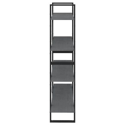 vidaXL 4-Tier Book Cabinet Grey 100x30x140 cm Solid Pine Wood
