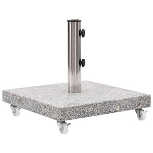 vidaXL Parasol Base | Grey | Granite Base with Stainless Steel Tube | 30 kg