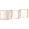 vidaXL Dog Gate with Door Foldable 12 Panels 600 cm Poplar Wood