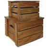 vidaXL Storage Crate | Natural Mahogany | Solid mahogany wood