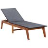 vidaXL Sun Lounger with Table Poly Rattan and Solid Acacia Wood