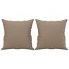 vidaXL 3-Seater Sofa with Throw Pillows Cappuccino 180 cm Faux Leather