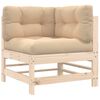 vidaXL 10 Piece Garden Lounge Set with Cushions Solid Wood